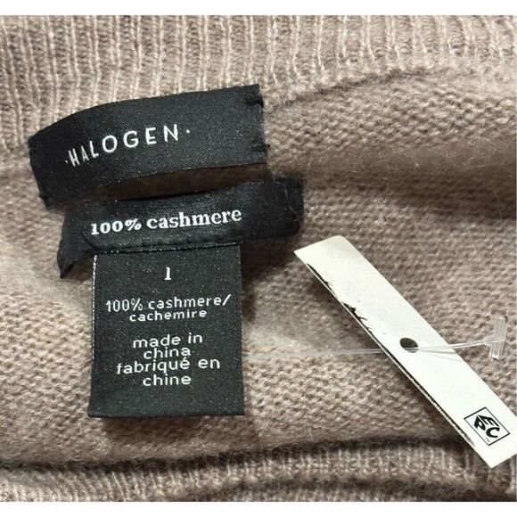 Halogen 100% Cashmere Sweater in Taupe NWT Size Large - Picture 4 of 4